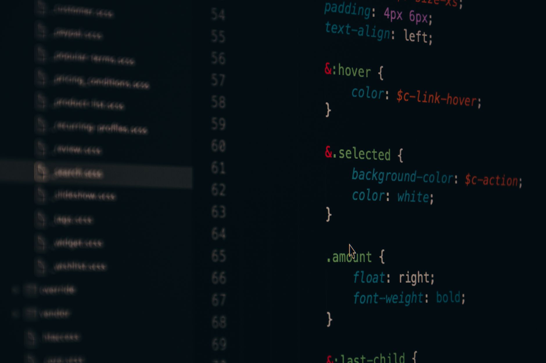 Web development code on a monitor